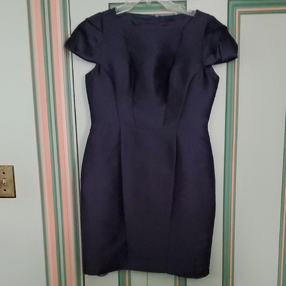 Elegant Midnight Blue Dress Made In Italy